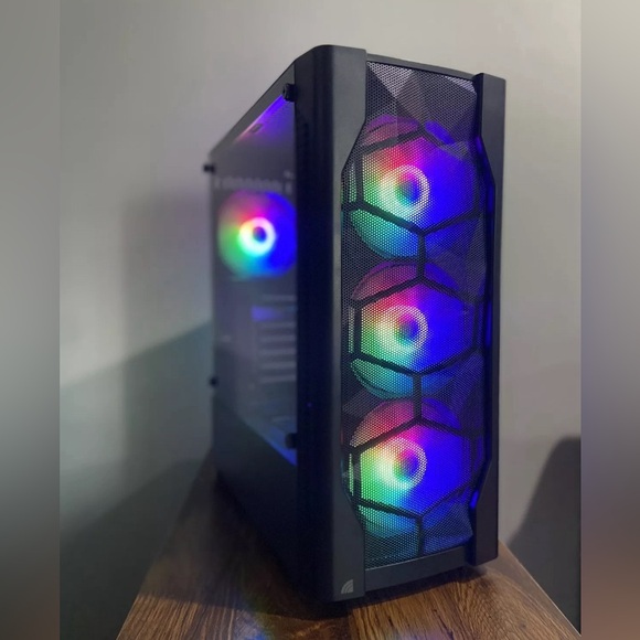 Gaming and Workstation PC. Ryzen CPU, 1 TB storage, 8 GB RAM, and NVIDIA 1030